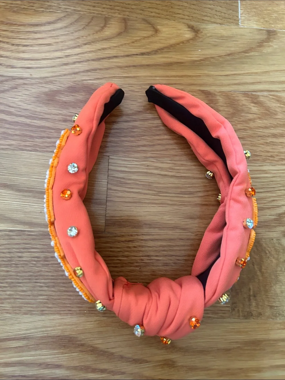 Orange Beaded GAMEDAY jewel encrusted Headband Orange NY Knicks pride new